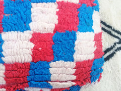 Vintage Moroccan Floor Rug Pouf