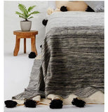 TAZA Moroccan Pom Pom Blanket