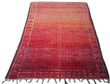 charming handpicked RED VINTAGE RUG 9ftx 6ft that has been curated from the middle of Atlas, Morocco. a unique gem that can be passed on to next generation