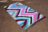 Colorful Zebra - 4.2 x 7.5 ft